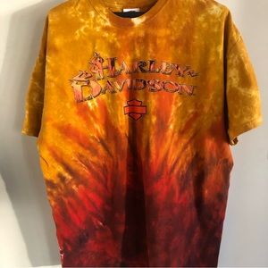 Mens 2007 Tye Dye Harley Davidson Cape Fear Fayetteville NC Sz X-Large